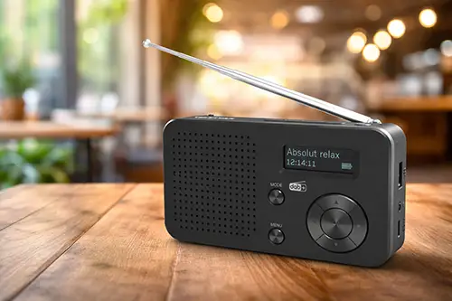DAB+ und UKW Digitalradio von TELESTAR als kompaktes Tischradio im Wohnbereich