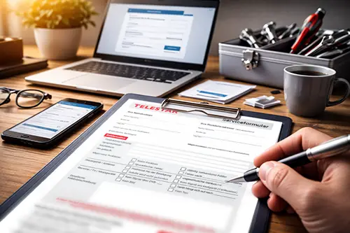 TELESTAR Serviceformular für Reklamation und Support